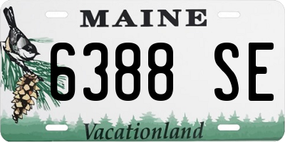 ME license plate 6388SE