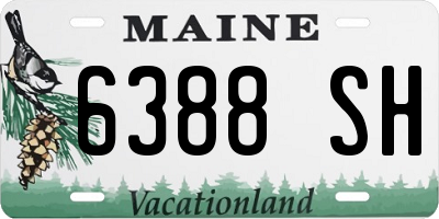 ME license plate 6388SH