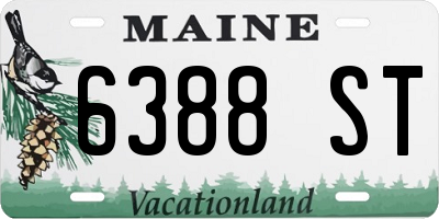 ME license plate 6388ST