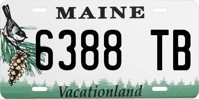 ME license plate 6388TB