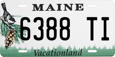 ME license plate 6388TI