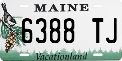 ME license plate 6388TJ