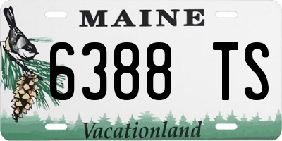 ME license plate 6388TS