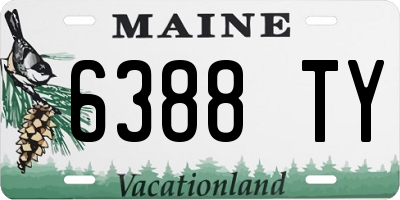 ME license plate 6388TY