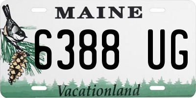 ME license plate 6388UG