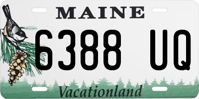 ME license plate 6388UQ
