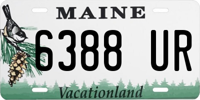 ME license plate 6388UR