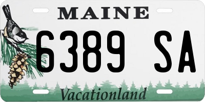 ME license plate 6389SA