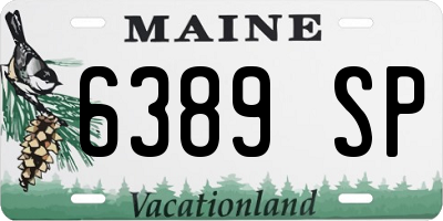 ME license plate 6389SP