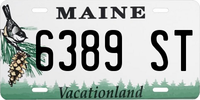 ME license plate 6389ST