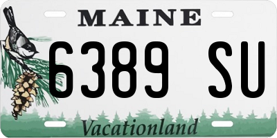 ME license plate 6389SU