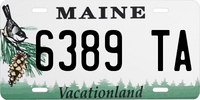 ME license plate 6389TA