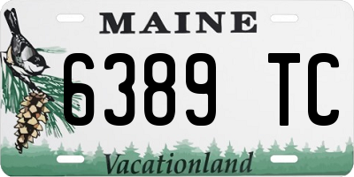 ME license plate 6389TC