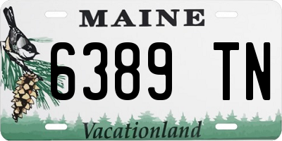ME license plate 6389TN