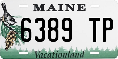 ME license plate 6389TP