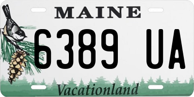 ME license plate 6389UA