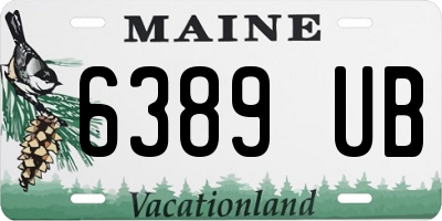 ME license plate 6389UB