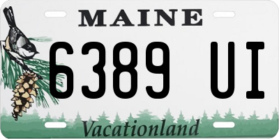 ME license plate 6389UI