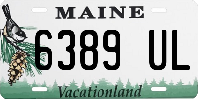 ME license plate 6389UL