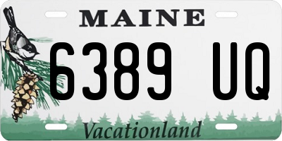 ME license plate 6389UQ