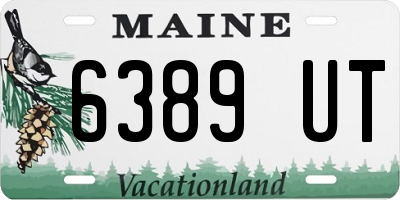 ME license plate 6389UT