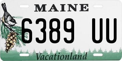 ME license plate 6389UU