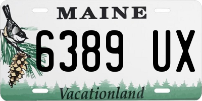 ME license plate 6389UX