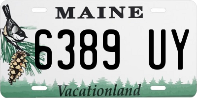 ME license plate 6389UY