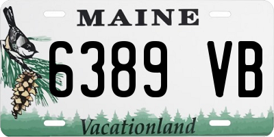 ME license plate 6389VB