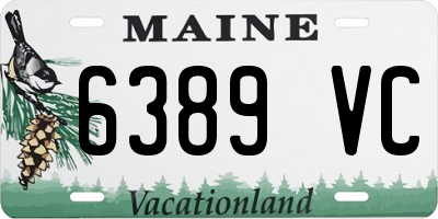 ME license plate 6389VC