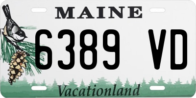 ME license plate 6389VD