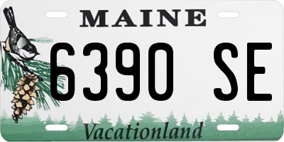 ME license plate 6390SE