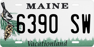 ME license plate 6390SW