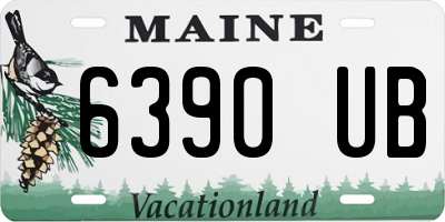 ME license plate 6390UB