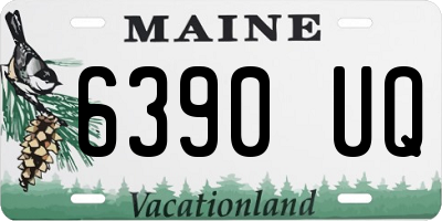 ME license plate 6390UQ