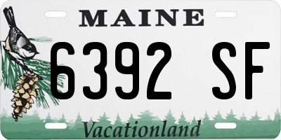 ME license plate 6392SF
