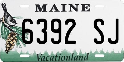 ME license plate 6392SJ