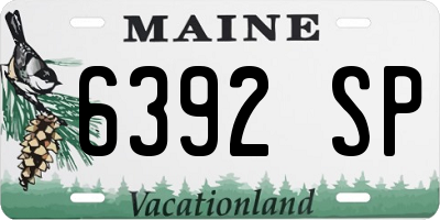 ME license plate 6392SP