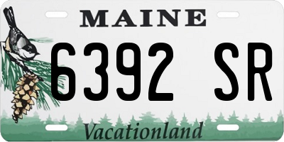 ME license plate 6392SR