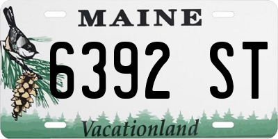 ME license plate 6392ST