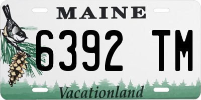 ME license plate 6392TM