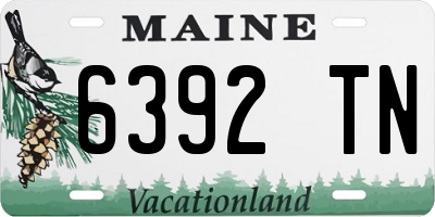 ME license plate 6392TN