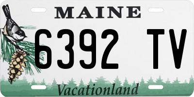 ME license plate 6392TV