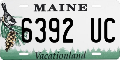 ME license plate 6392UC