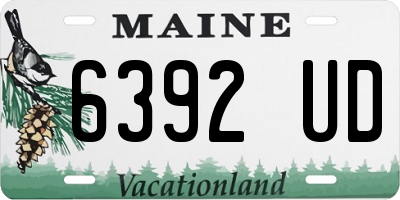 ME license plate 6392UD