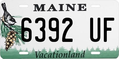 ME license plate 6392UF