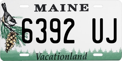 ME license plate 6392UJ