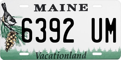 ME license plate 6392UM