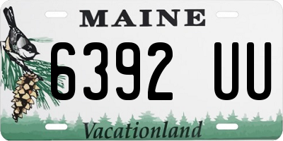 ME license plate 6392UU