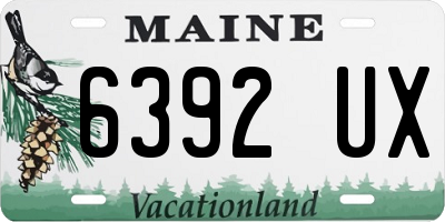 ME license plate 6392UX
